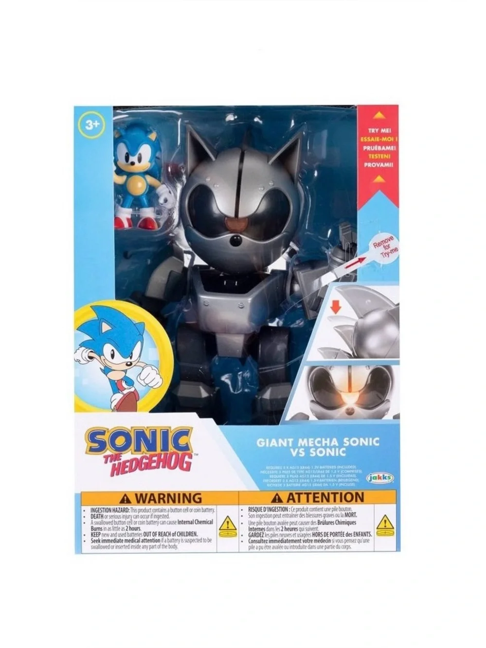 NIB. SONIC Giant Mecha Sonic vs. Sonic Action Figure